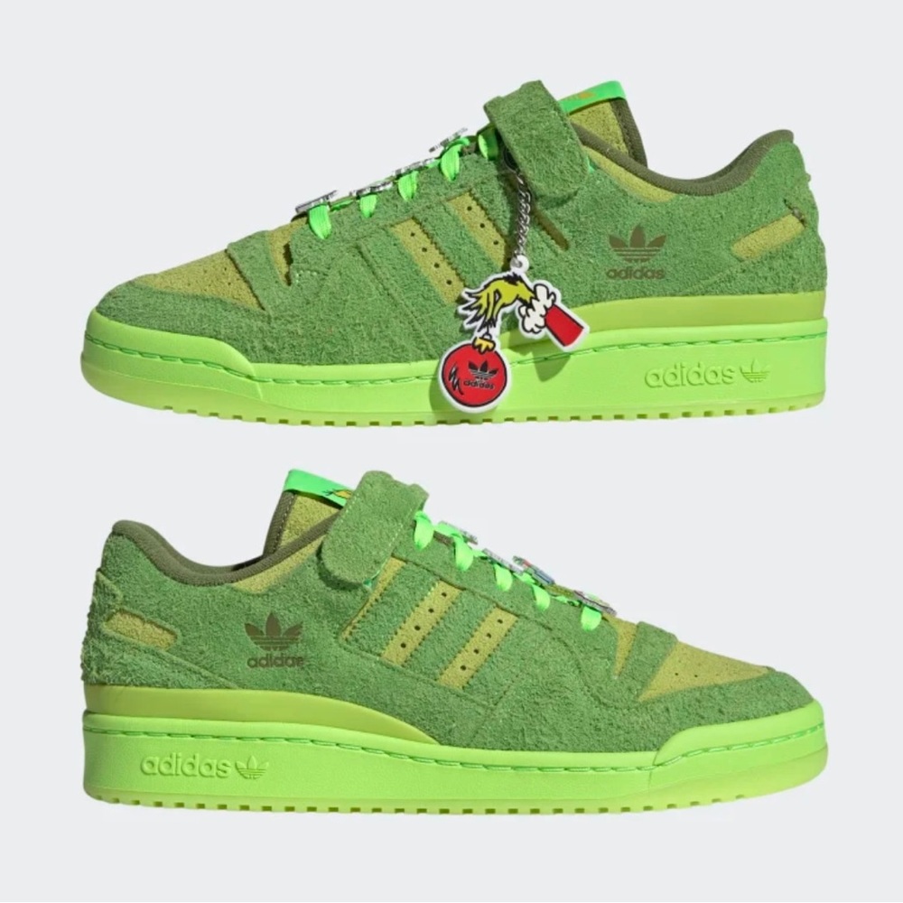 Adidas Forum Low “The Grinch” sneakers, New in Box, M13